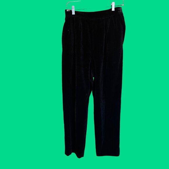 Baldanza ide force vintage black velvet lined tailored pants size 12 - Picture 1 of 10